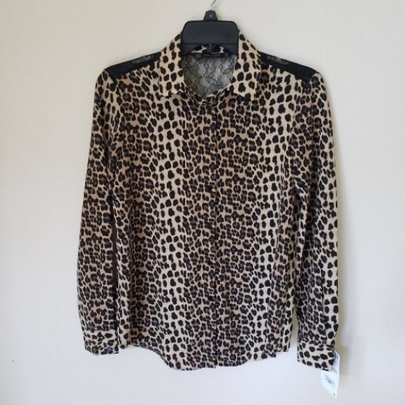Zara Tops - 🌻 NWT Zara  Cheetah/Leopard Print Shirt